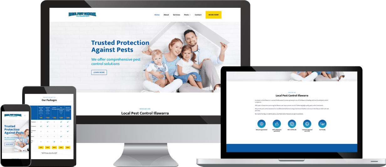 Local Pest Control website design case study